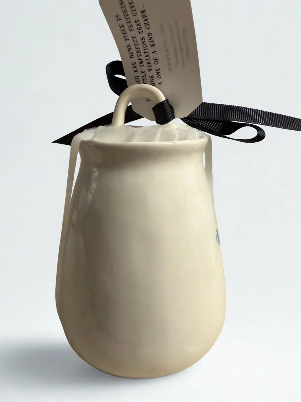 Rae Dunn White and Blue 'sugar' Ceramic Pourer